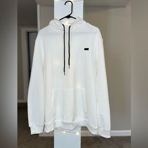 Men’s White Drawstring Hoodie